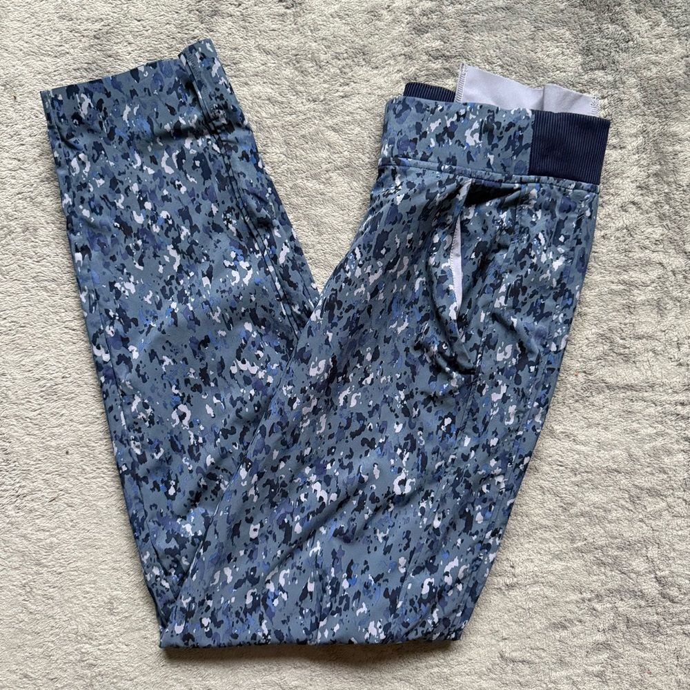 Size 0 Athleta Brooklyn Ankle Pants Blue Grey Camo